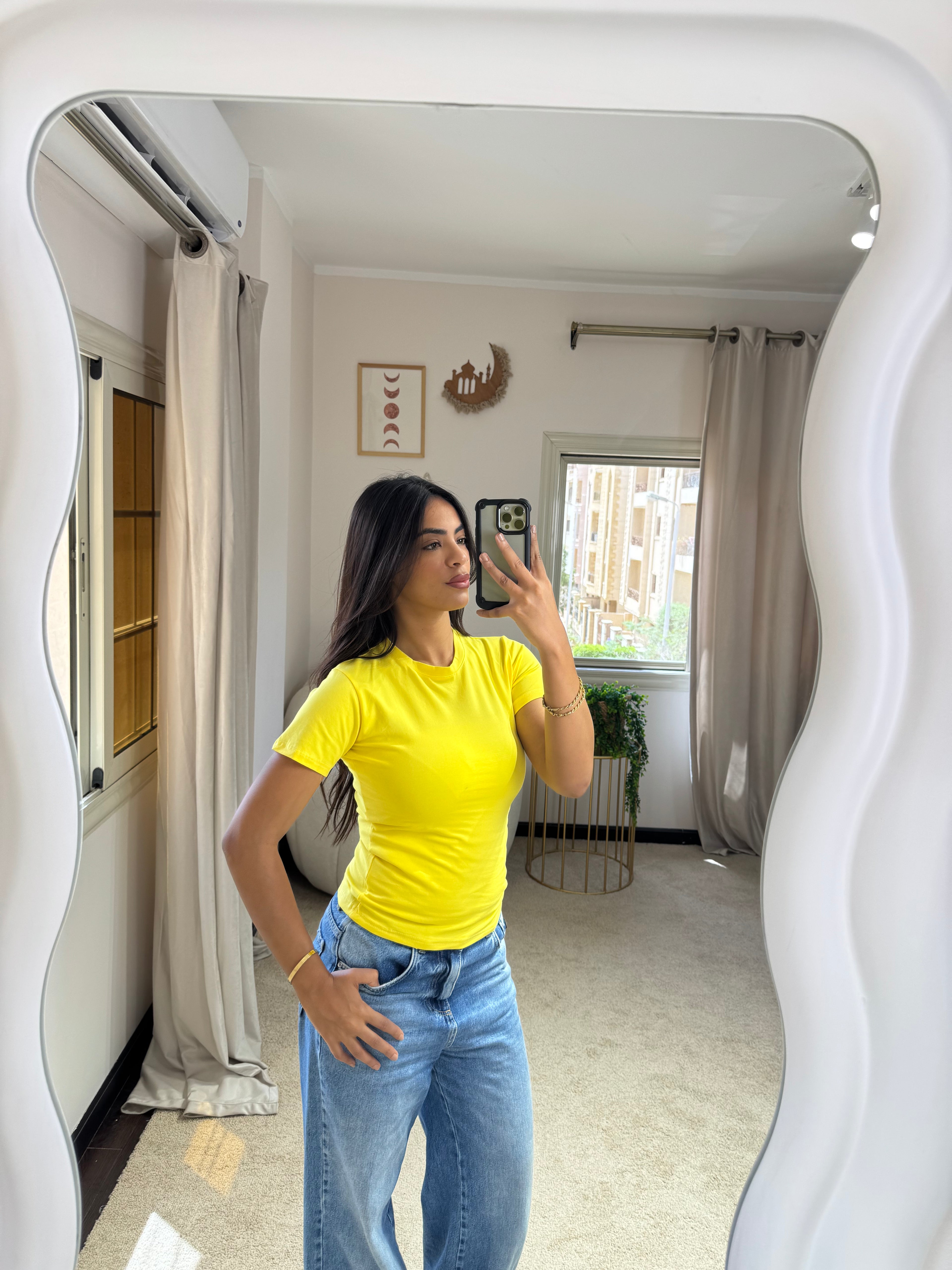 Half-Sleeve Top Yellow