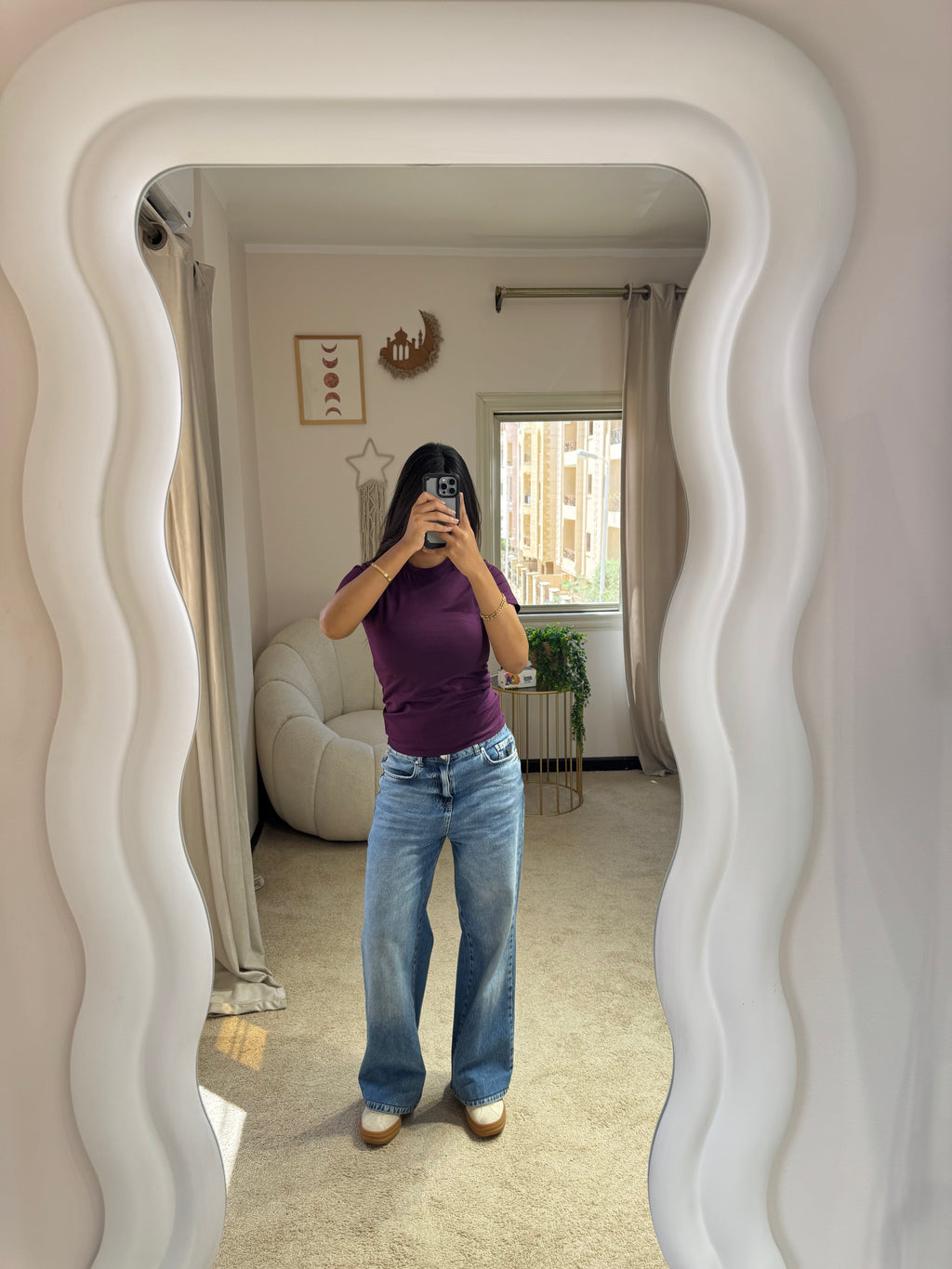 Half-Sleeve Top Purple
