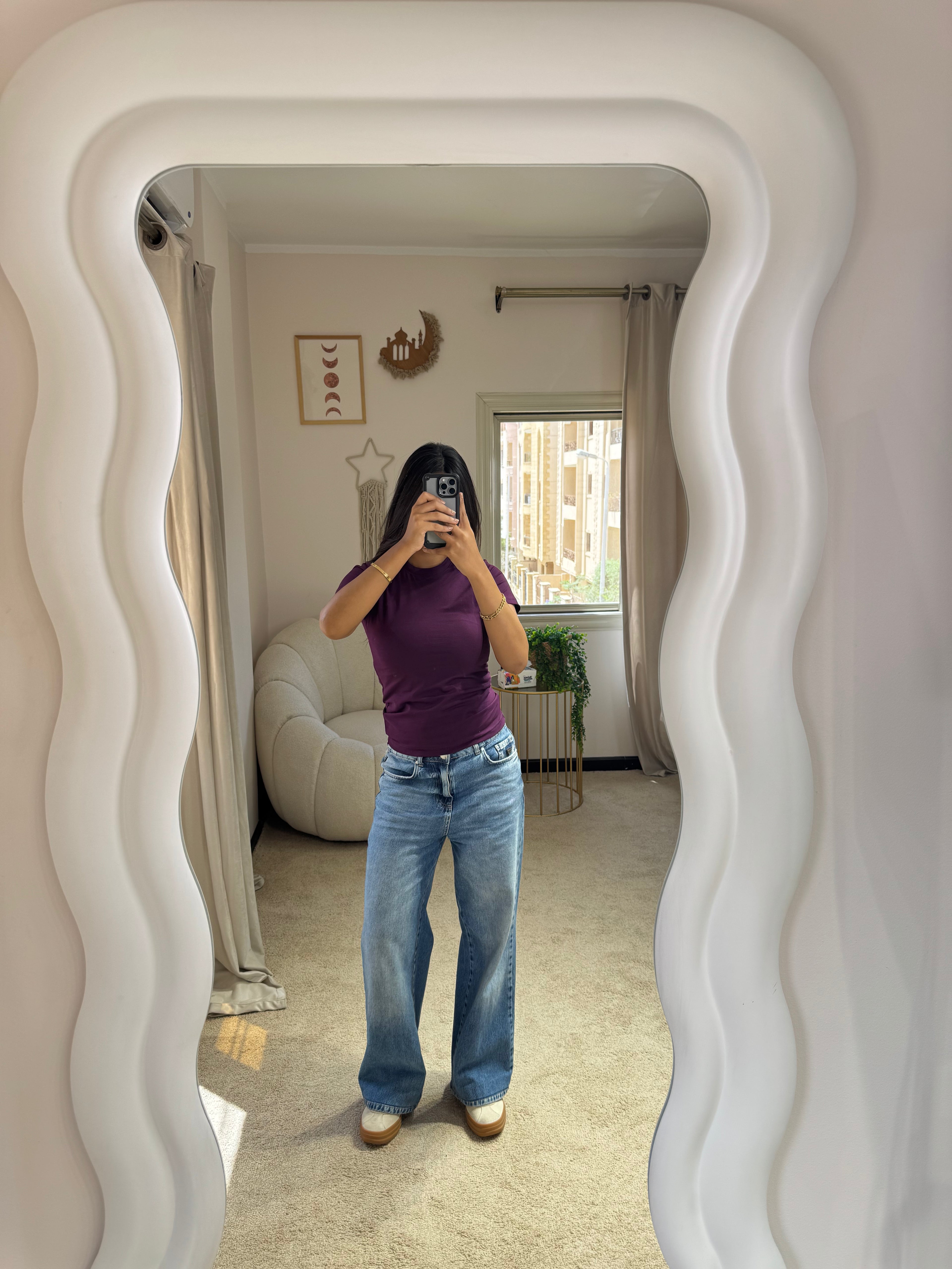 Half-Sleeve Top Purple