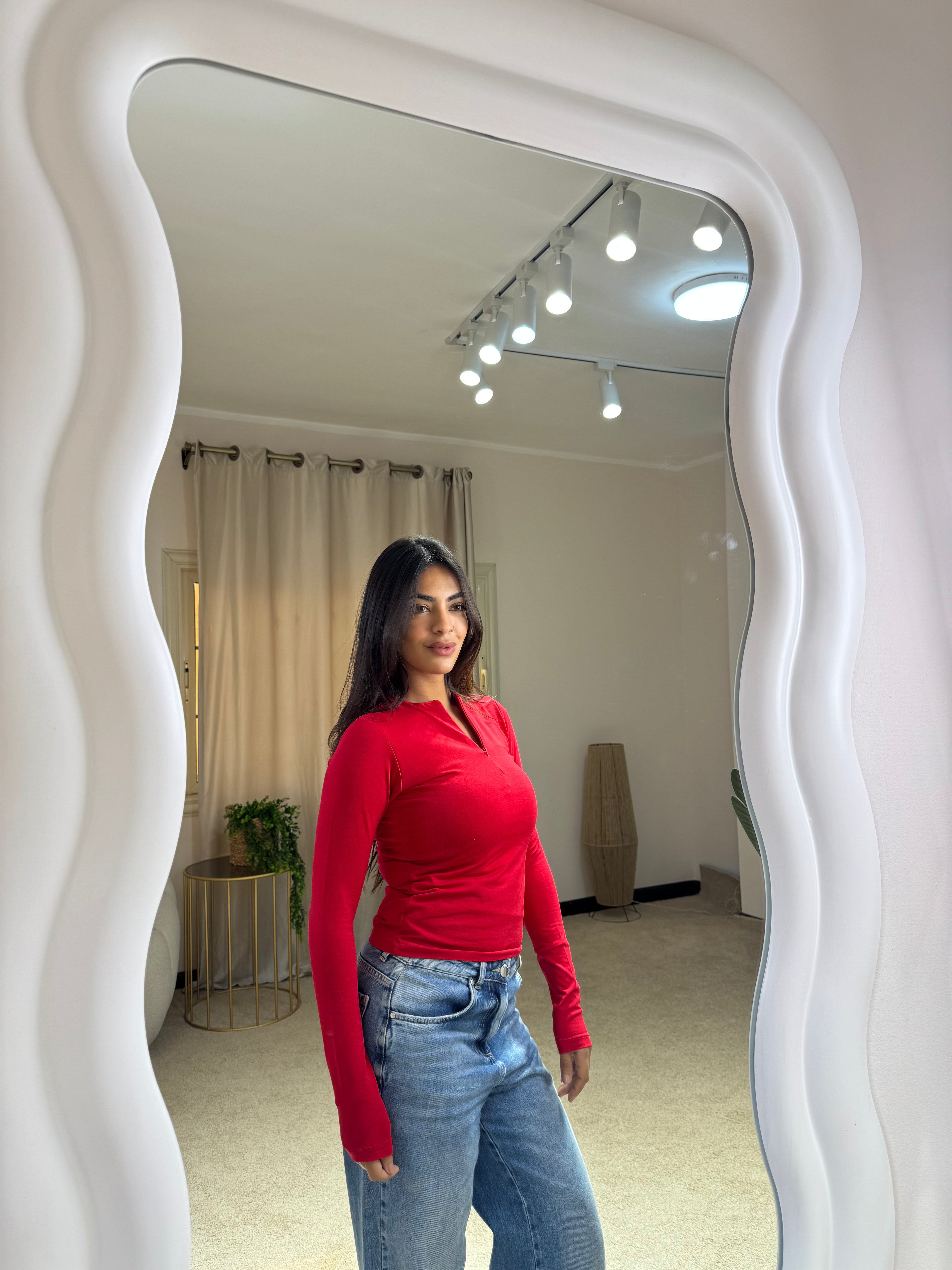 Long Sleeve Top Red