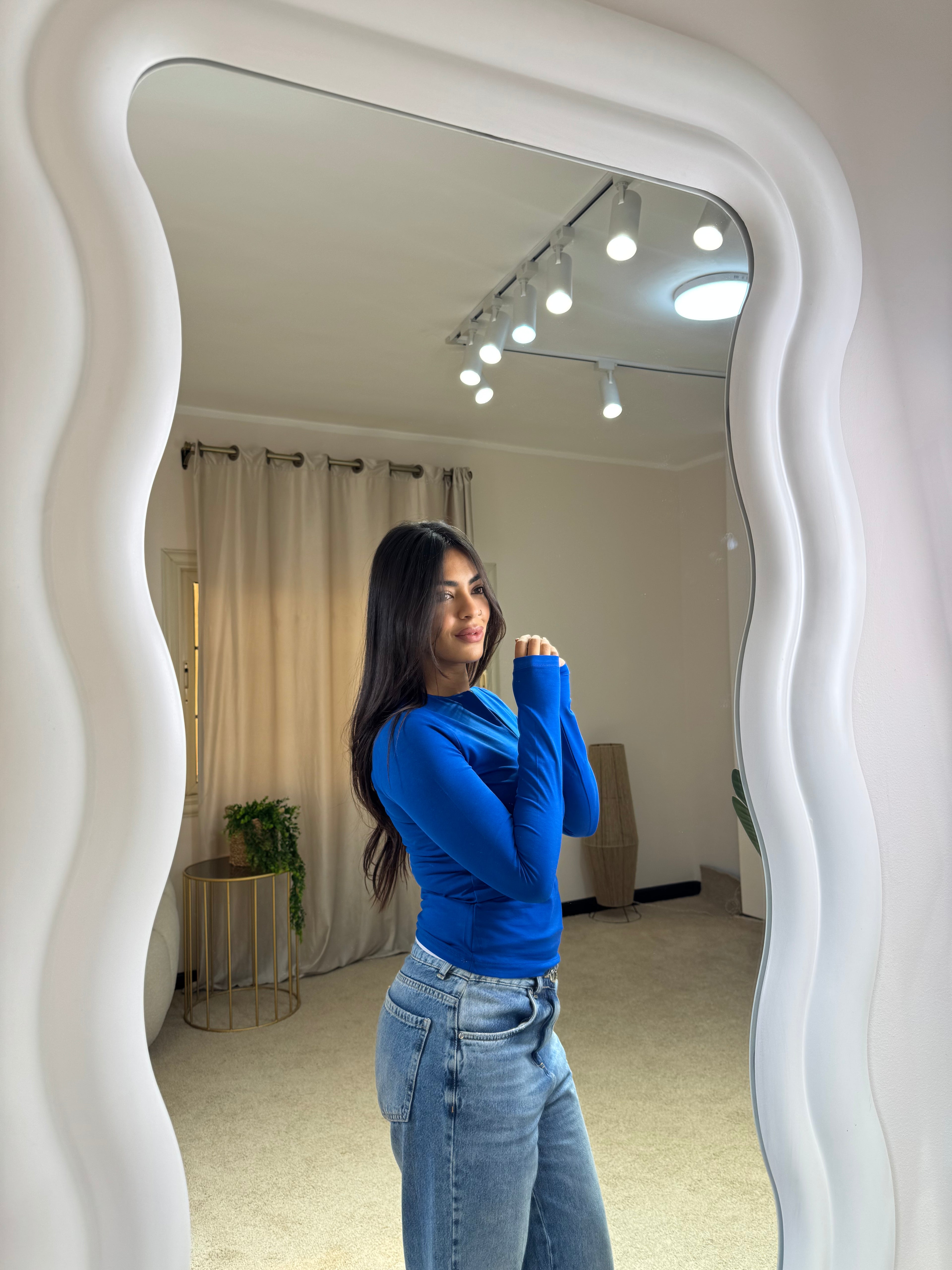 Long Sleeve Top Blue