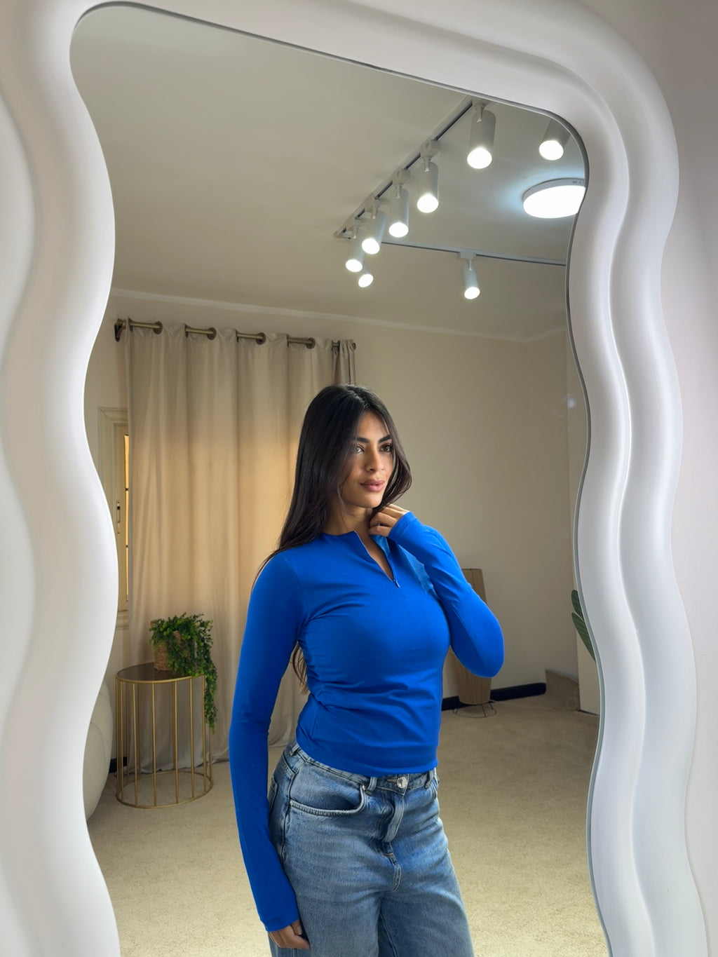 Long Sleeve Top Blue