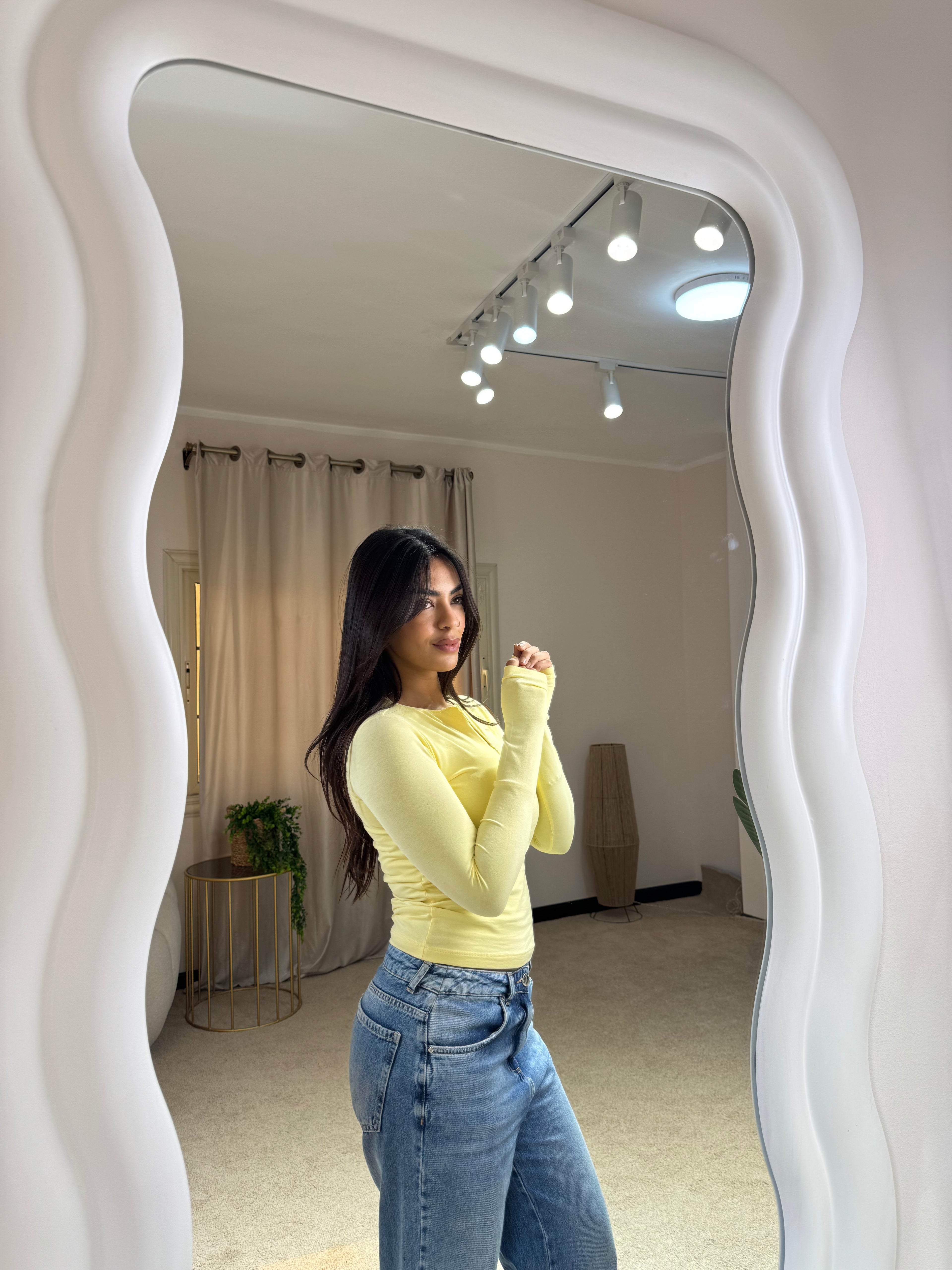 Long Sleeve Top Butter yellow