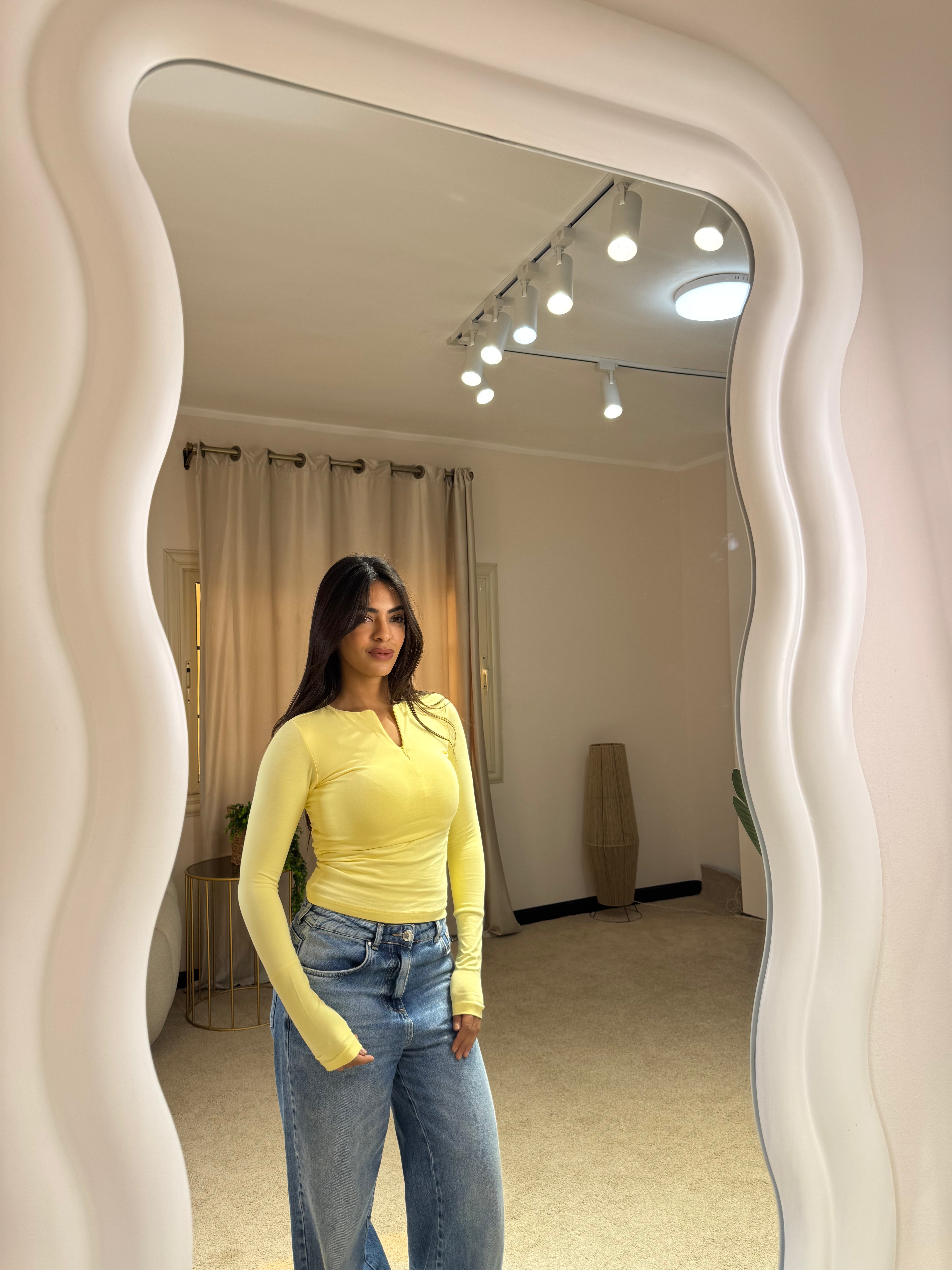 Long Sleeve Top Butter yellow