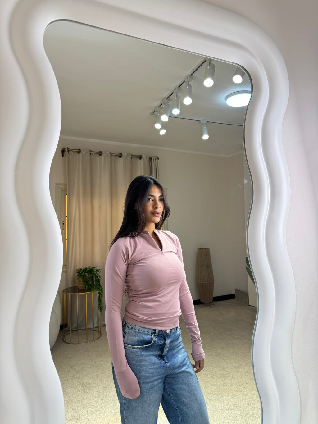 Long Sleeve Top Nude