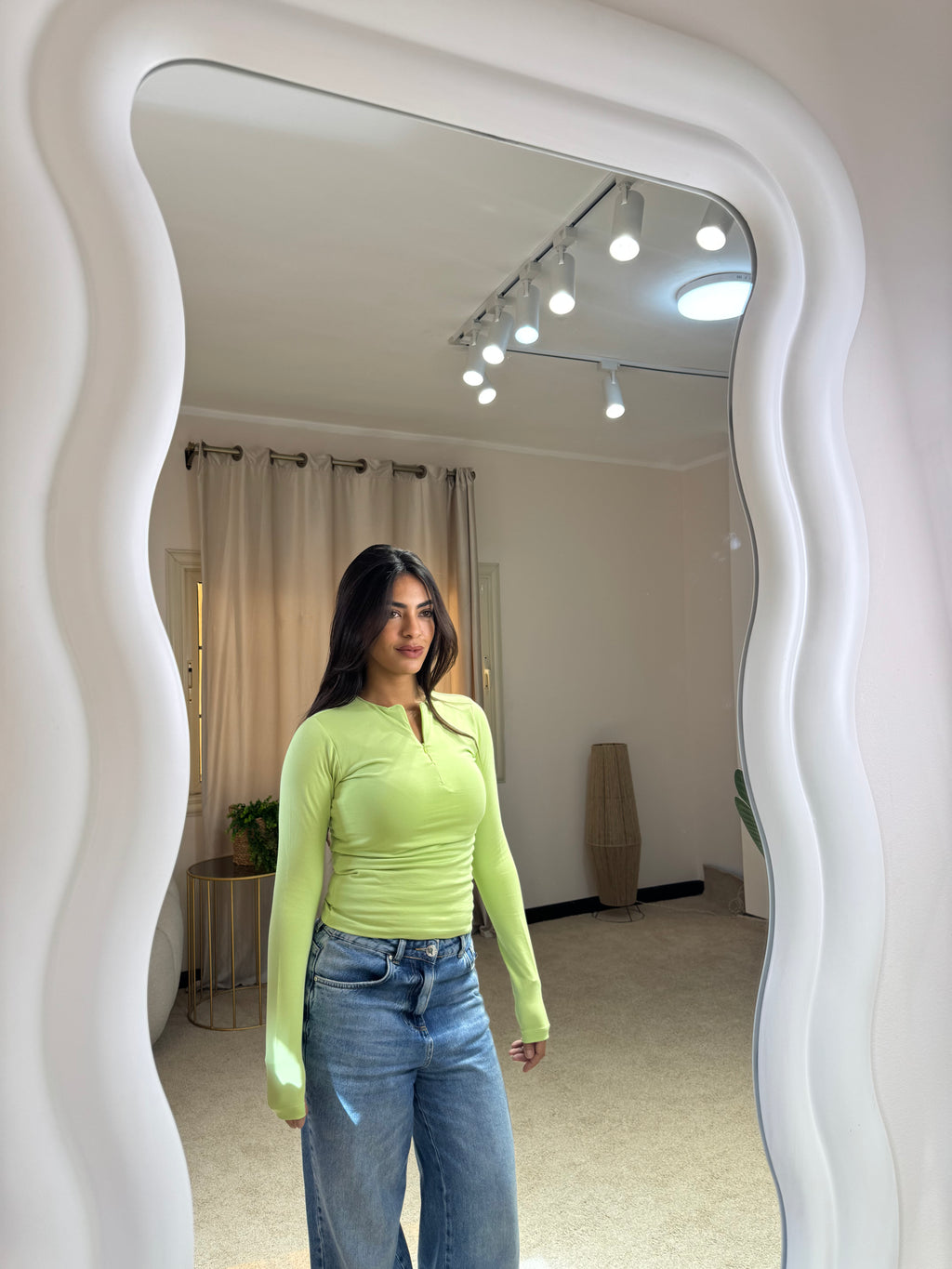 Long Sleeve Top Apple Green
