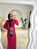 Crochet Dress Dark Fushia