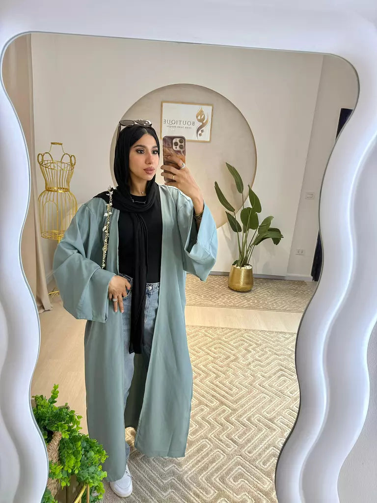 Mint green Plain Cardigan