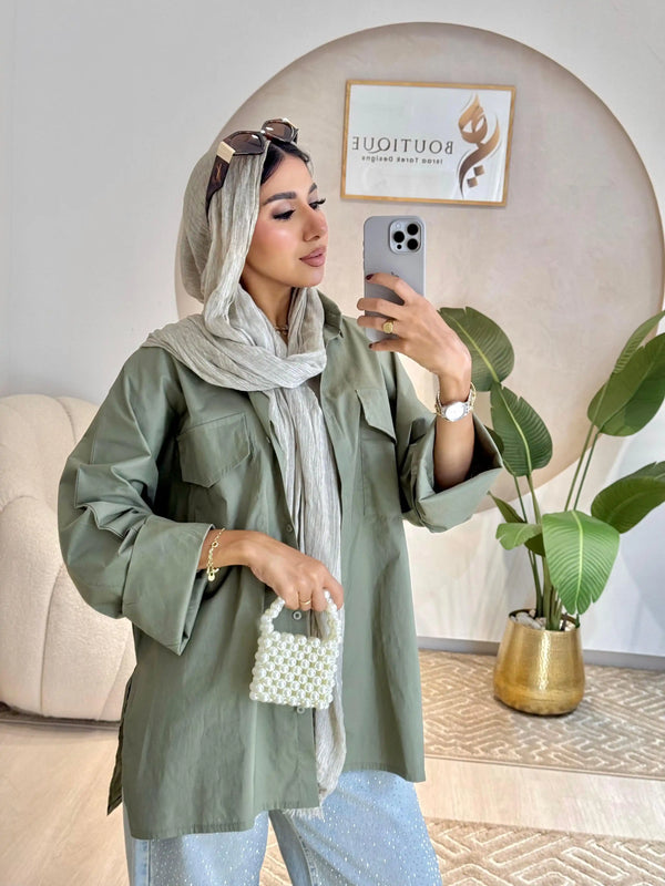 Chemise Poplin Olive