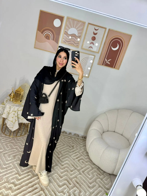 Stars Black Cardigan