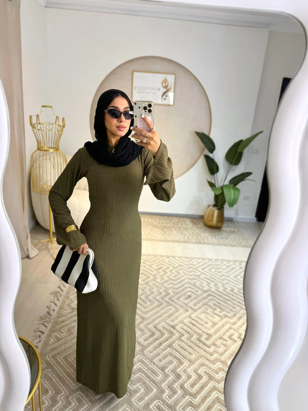 Crochet Dress Olive