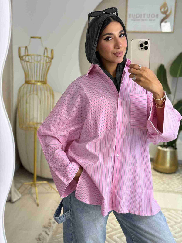 Striped shirt pink