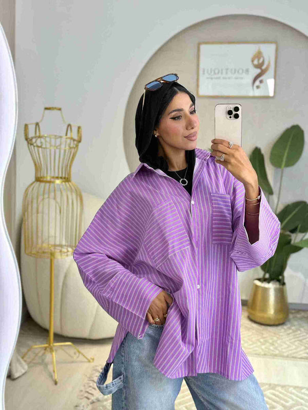 Striped shirt lavender