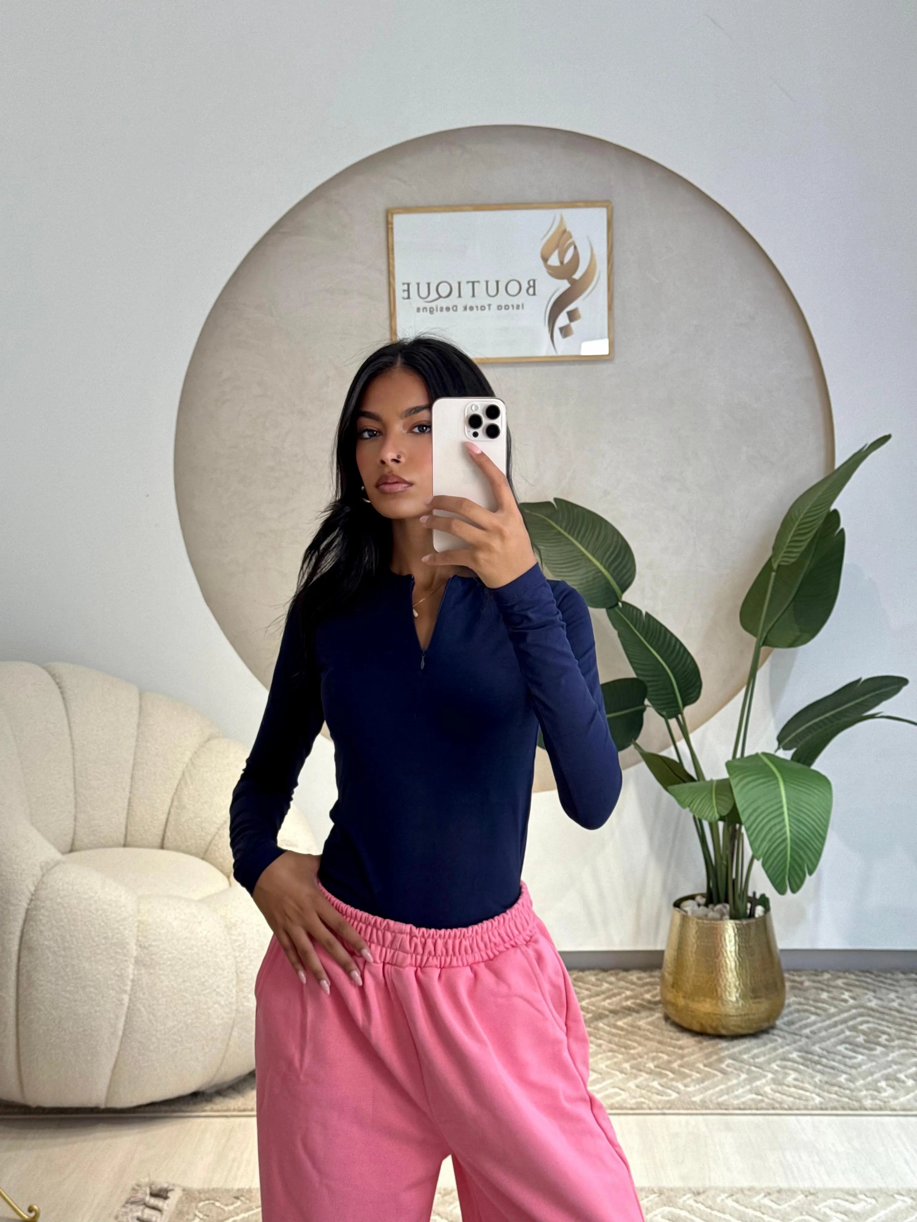 Long Sleeve Top Navy