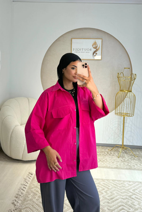 Chemise Poplin Hot Pink