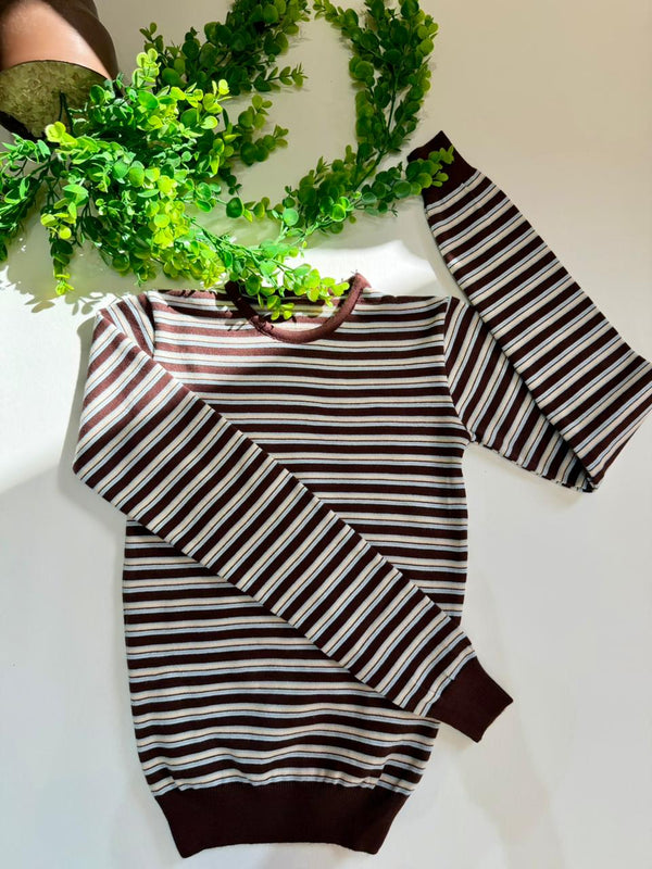 Striped Basic Brown