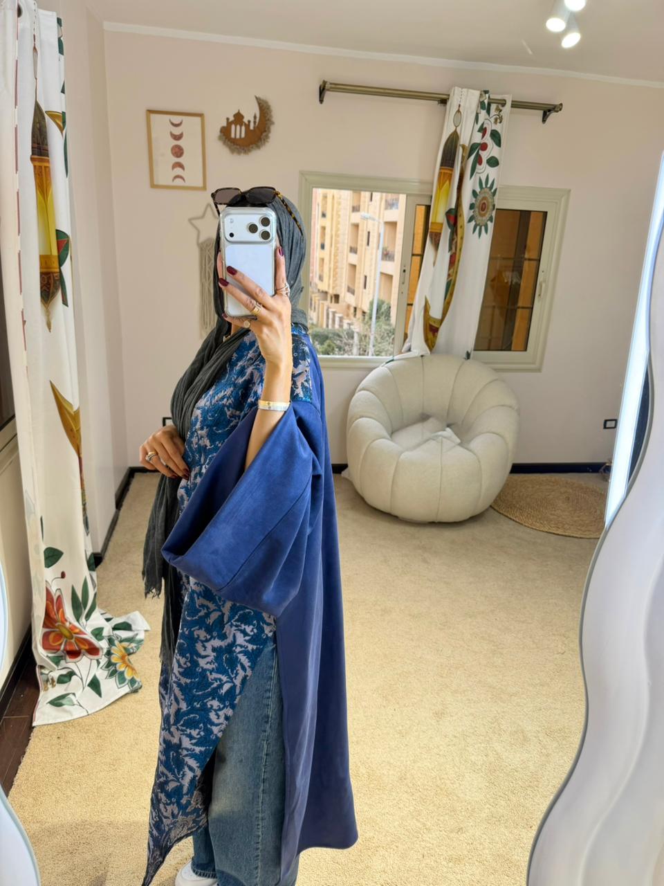 Shimmer Abaya Blue