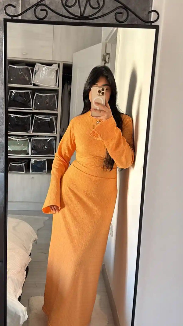 Crochet Dress Orange