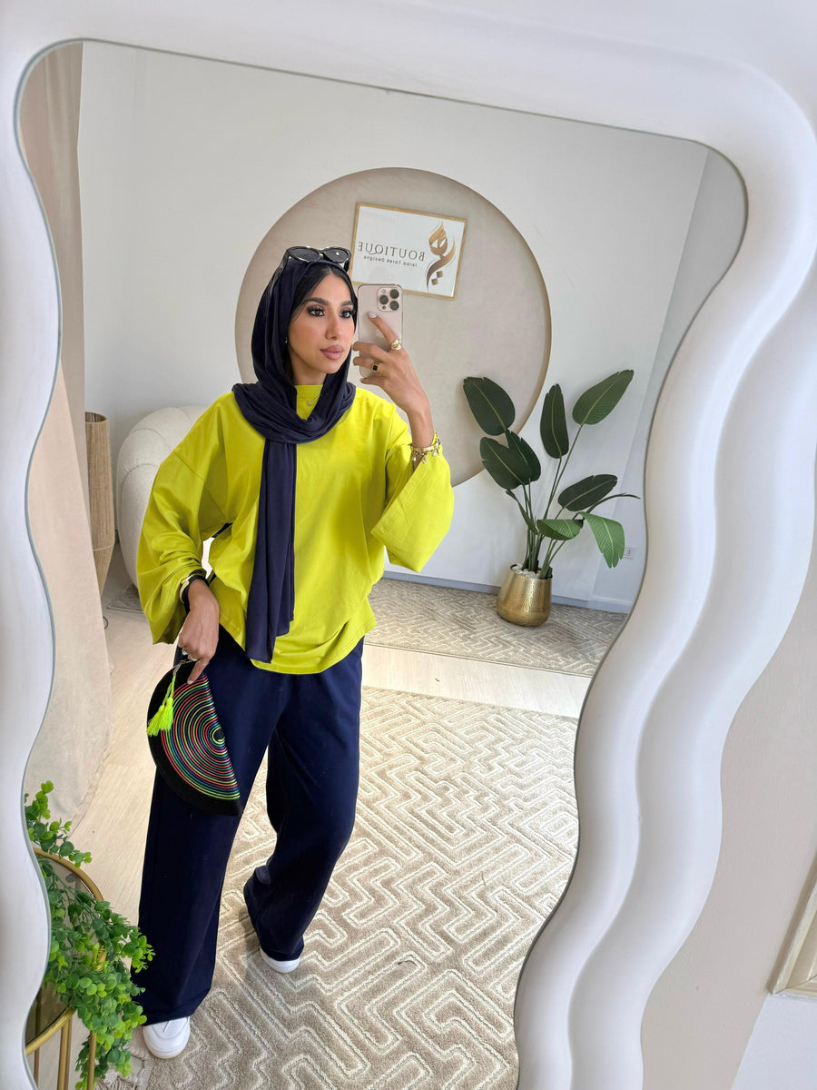 Summer Wide Leg Pants Navy