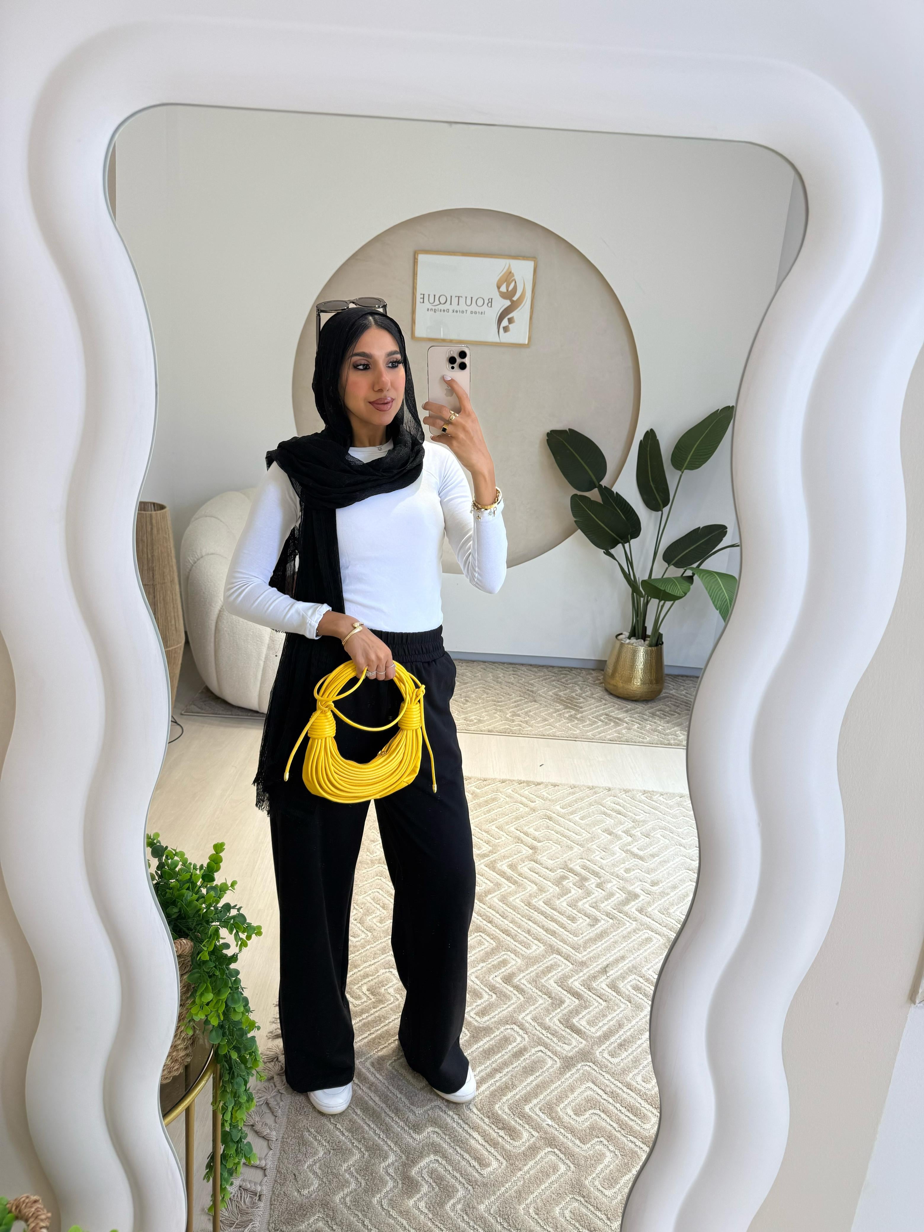 Summer Wide Leg Pants Black