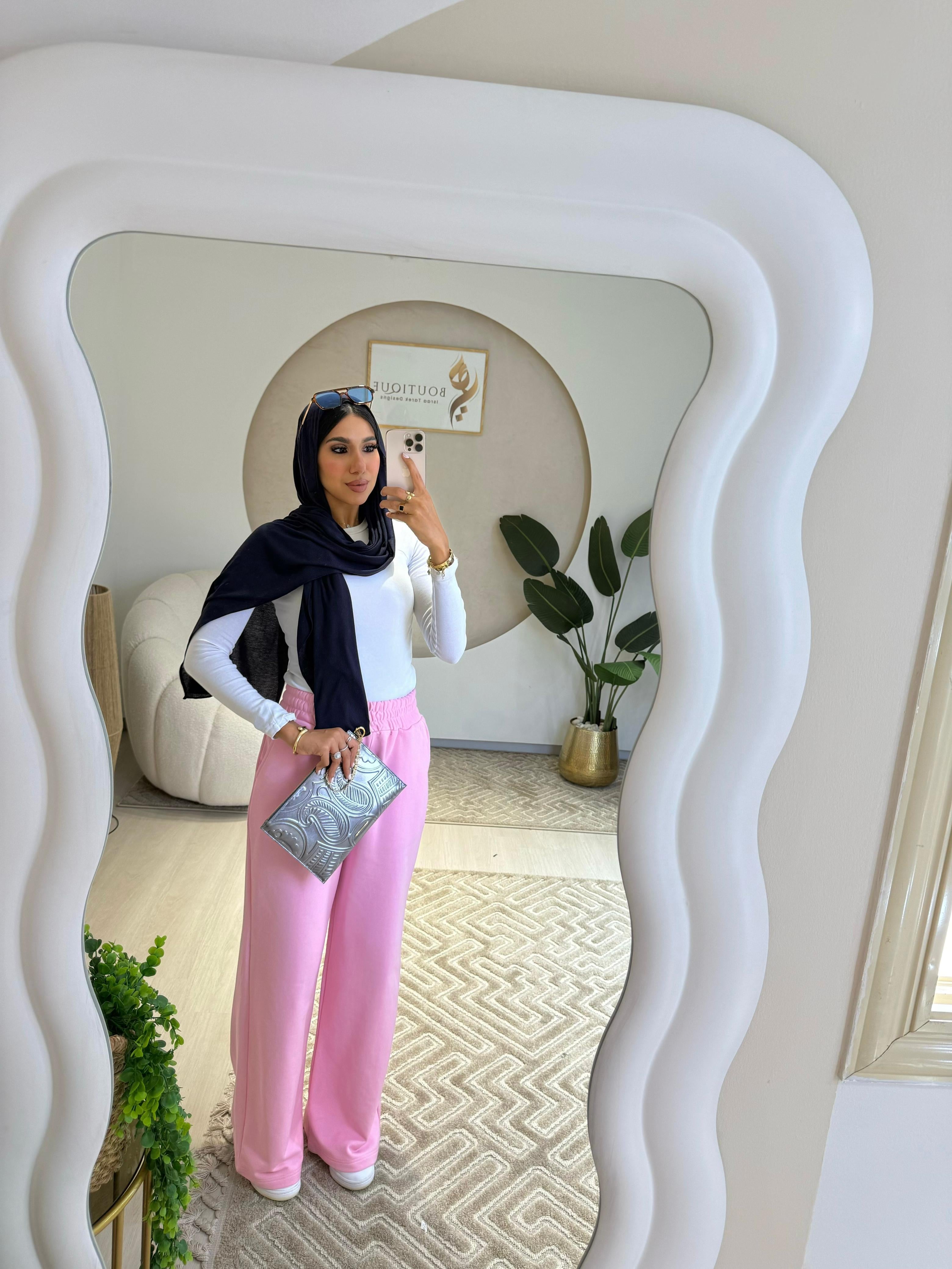 Summer Wide Leg Pants Pink