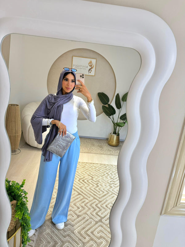 Summer Wide Leg Pants Babyblue
