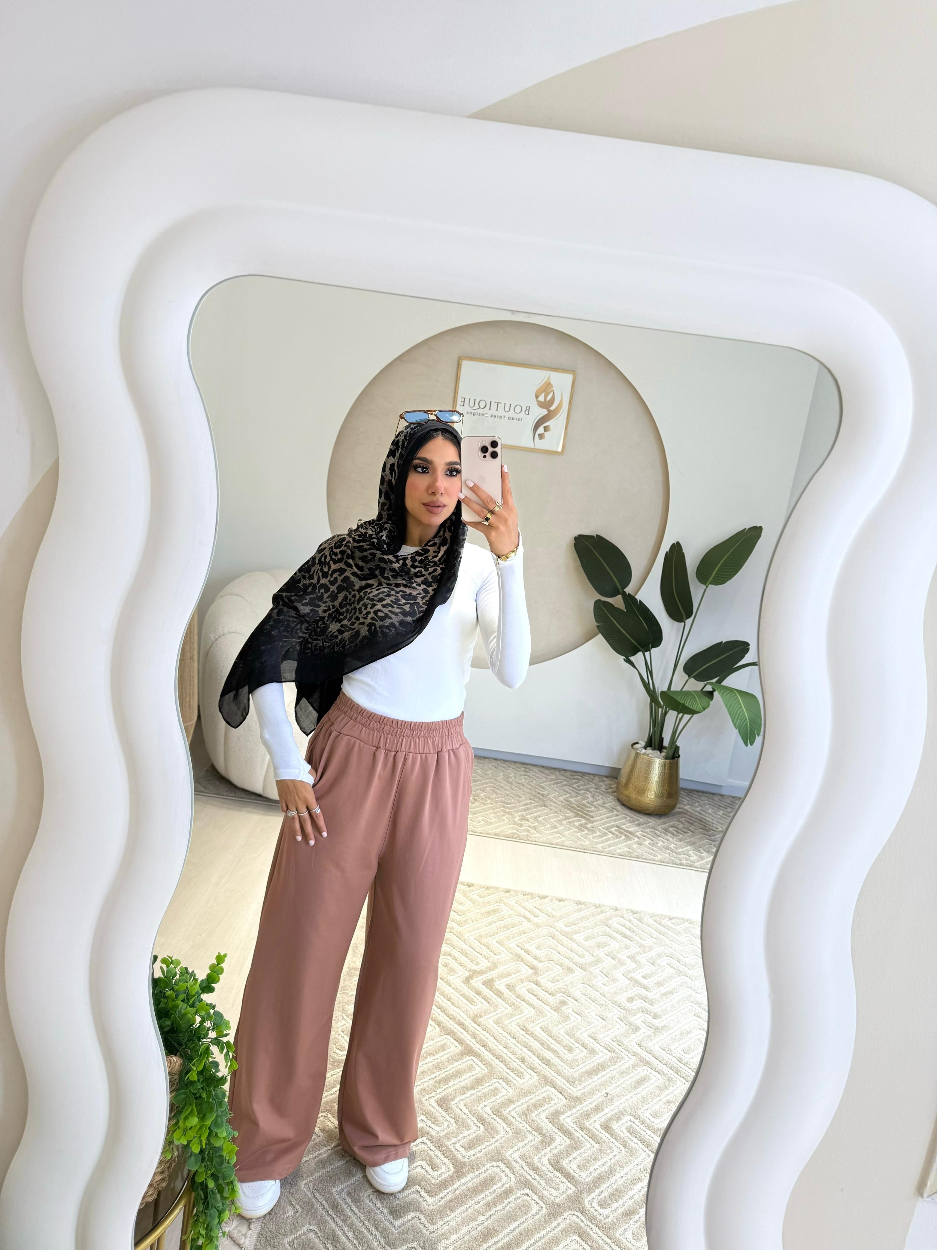 Summer Wide Leg Pants Cacao
