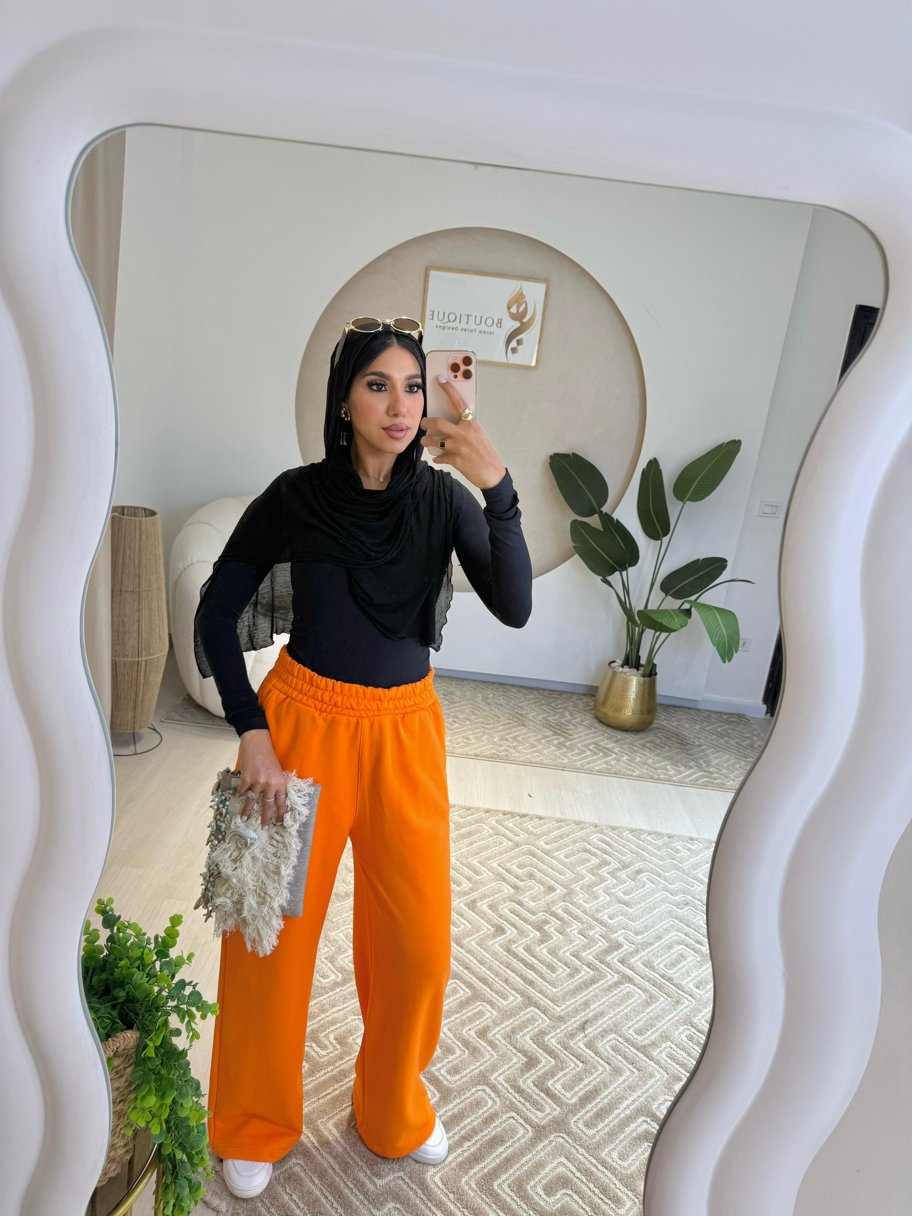 Summer Wide Leg Pants Orange