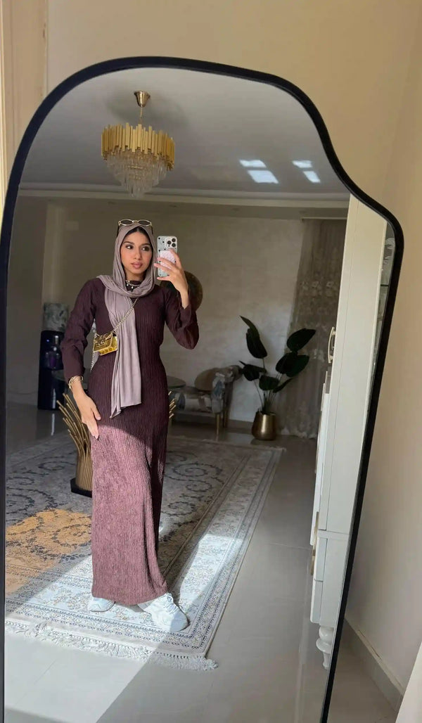 Crochet Dress Brown