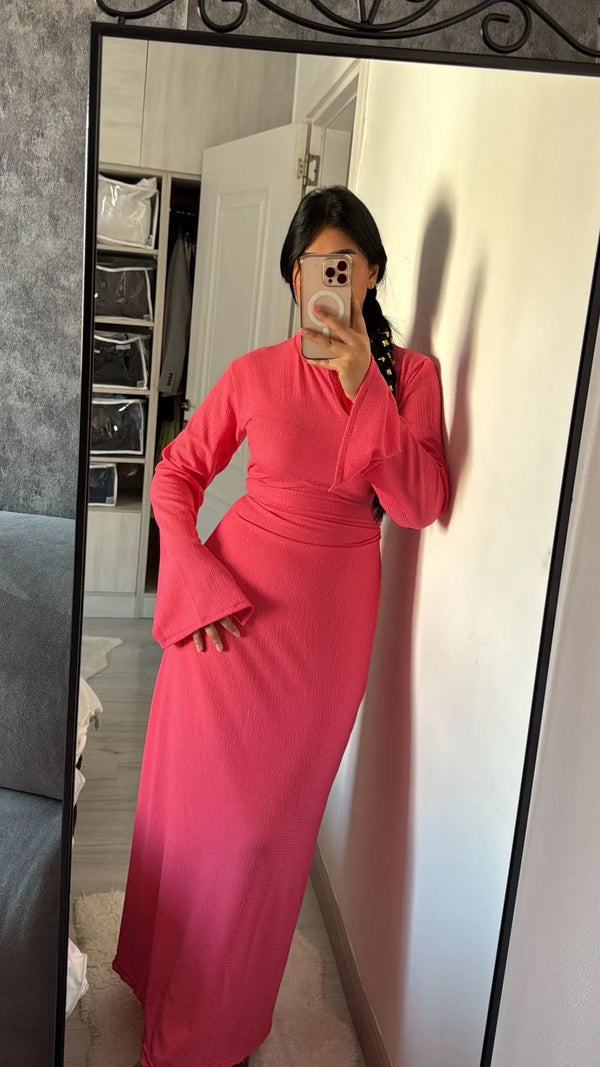 Crochet Dress Fuchsia