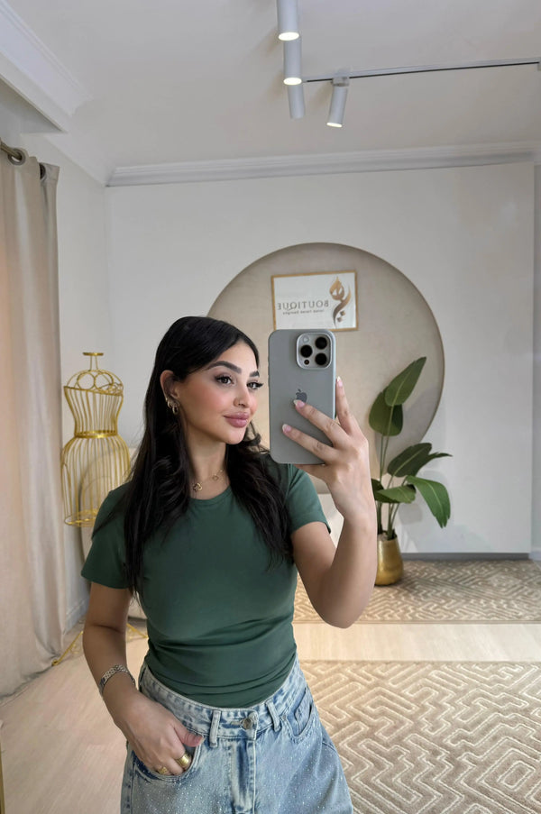 Half-Sleeve Top Olive