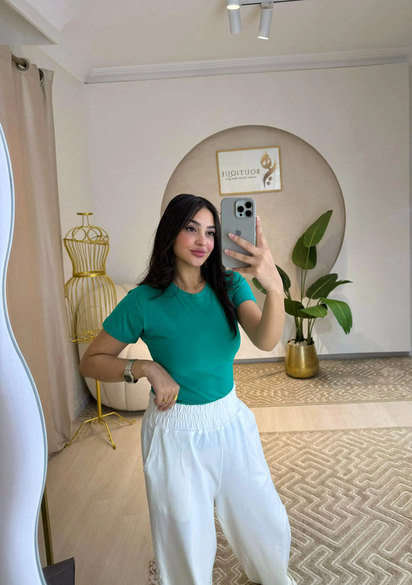 Half-Sleeve Top Green