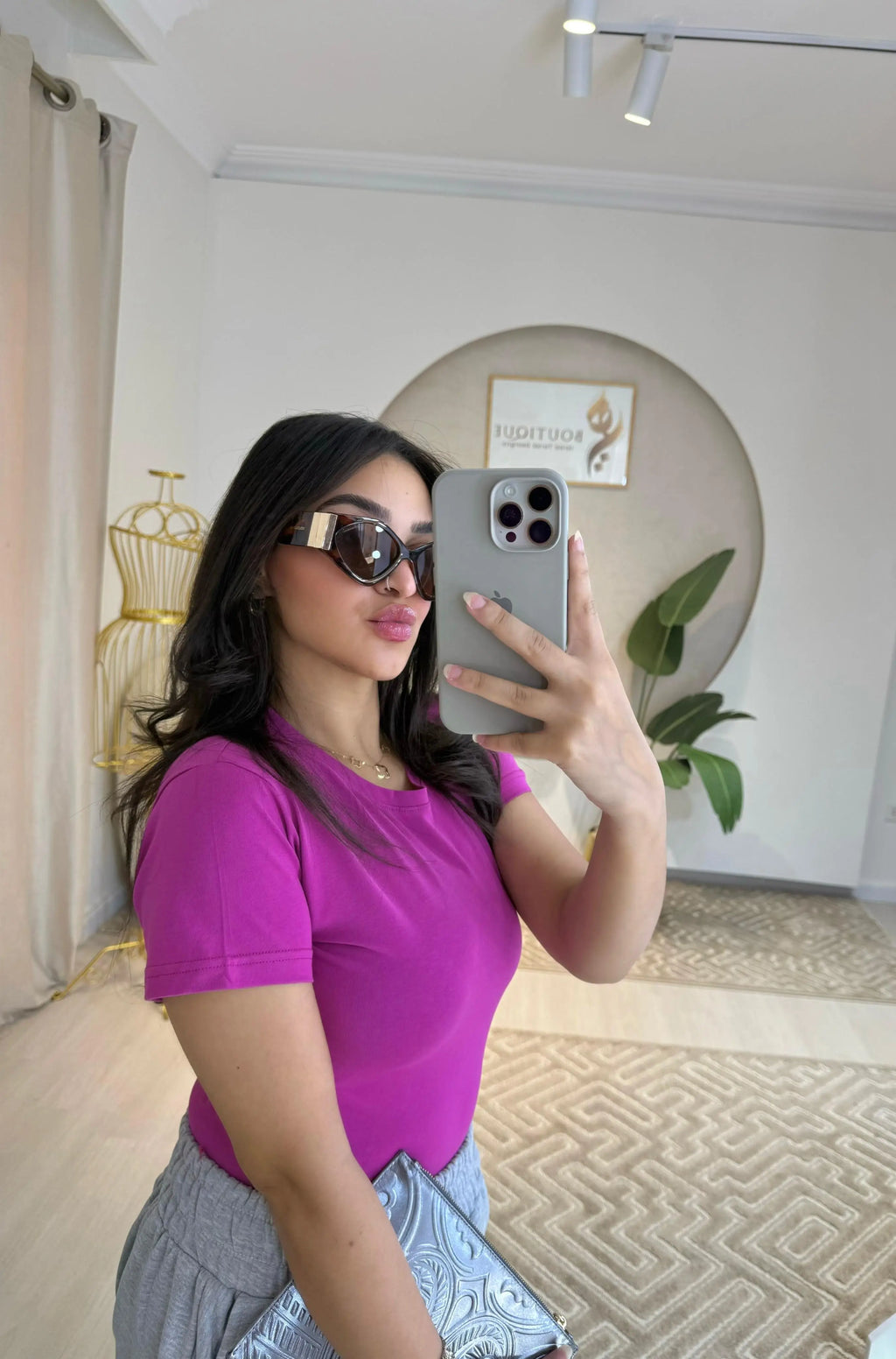 Half-Sleeve Top Grape