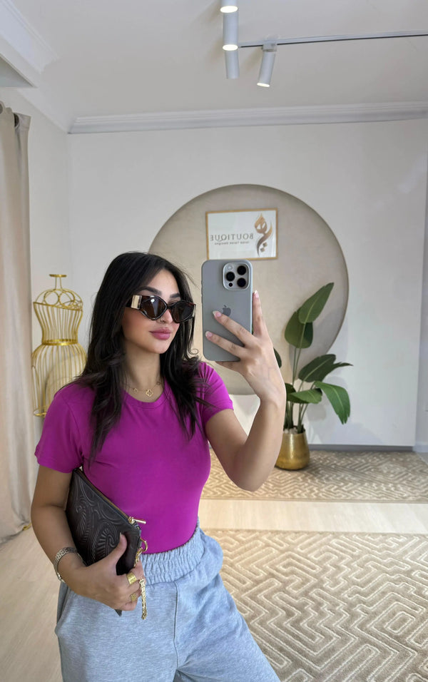 Half-Sleeve Top Grape
