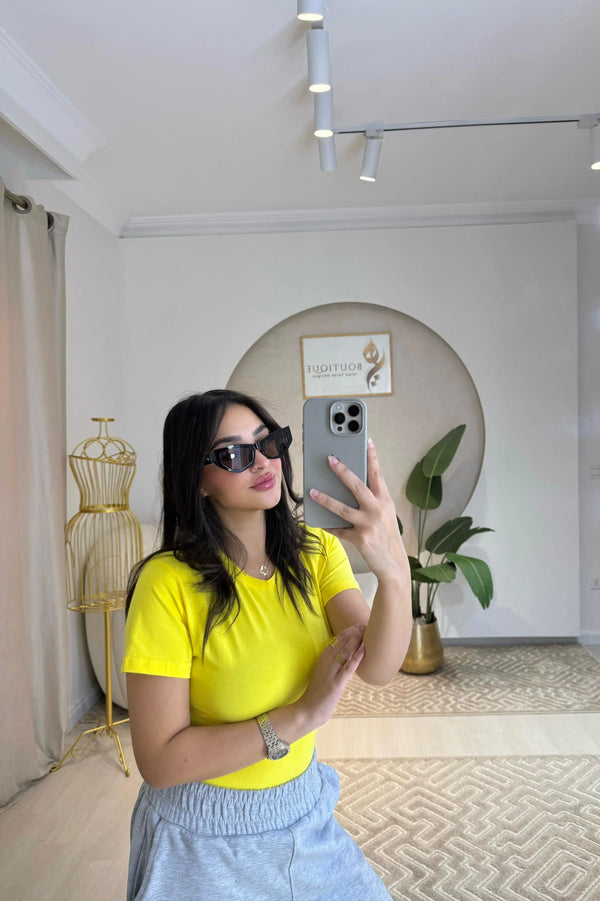 Half-Sleeve Top Yellow