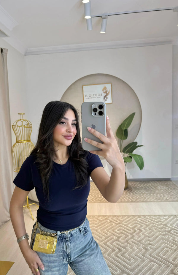 Half-Sleeve Top Navy