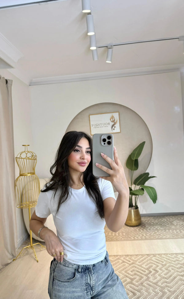 Half-Sleeve Top Offwhite