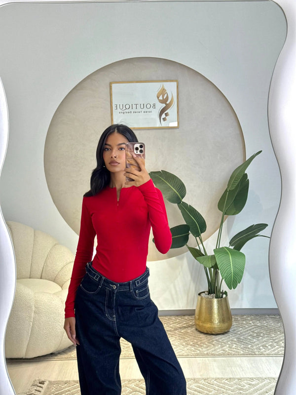 Long Sleeve Top Red