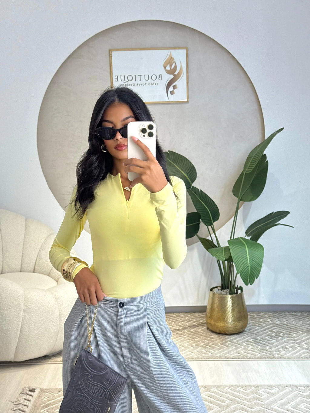 Long Sleeve Top Butter yellow