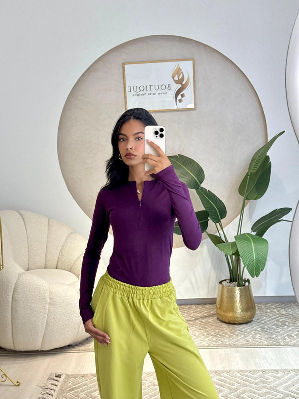 Long Sleeve Top Purple