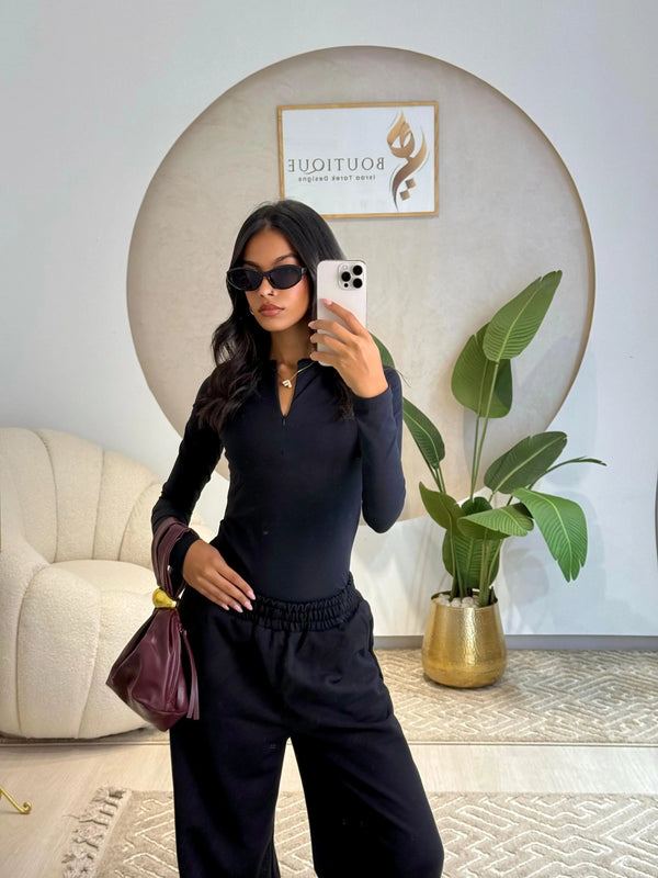 Long Sleeve Top Black