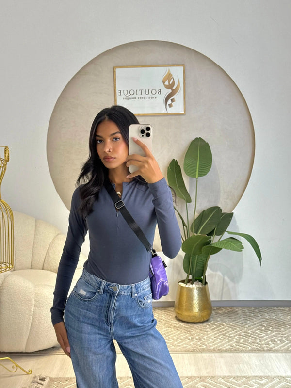 Long Sleeve Top Dark Grey