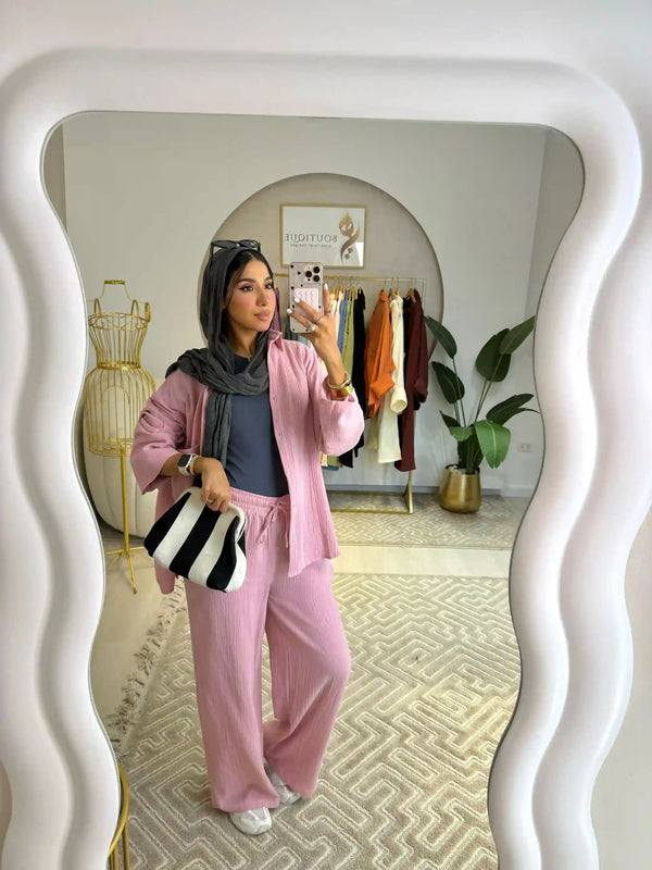 Crinkle set Cashmere