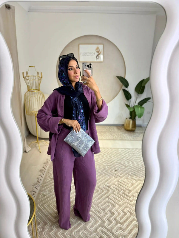 Crinkle set Purple