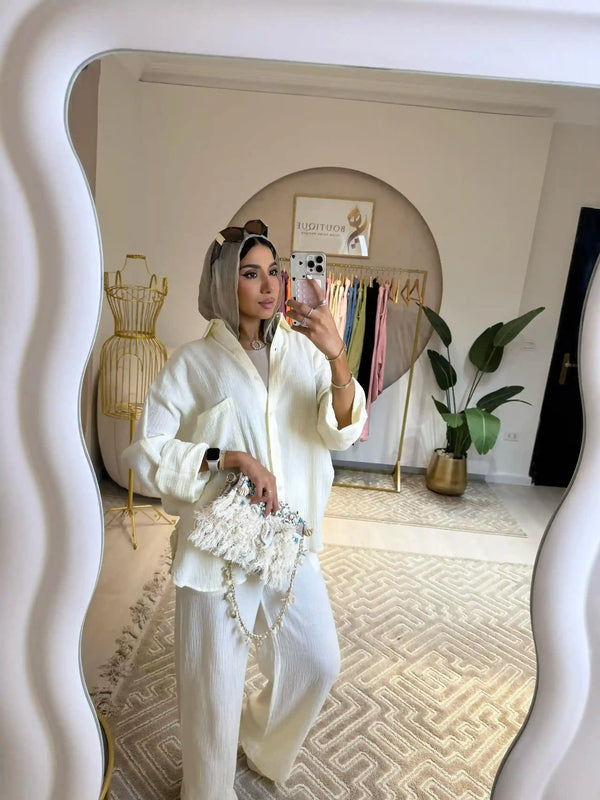 Crinkle set Offwhite