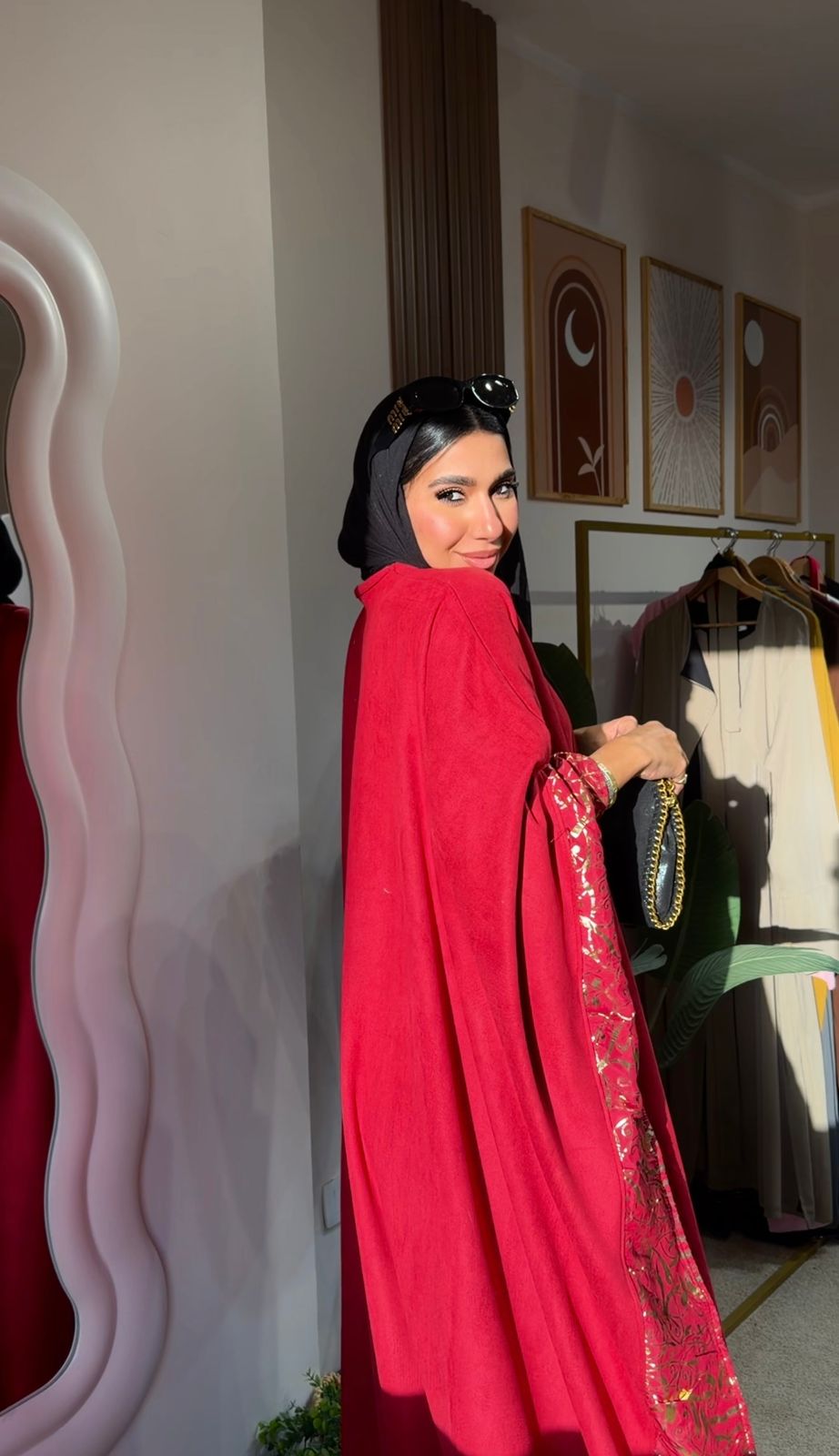 Islamic Abaya Dark Red