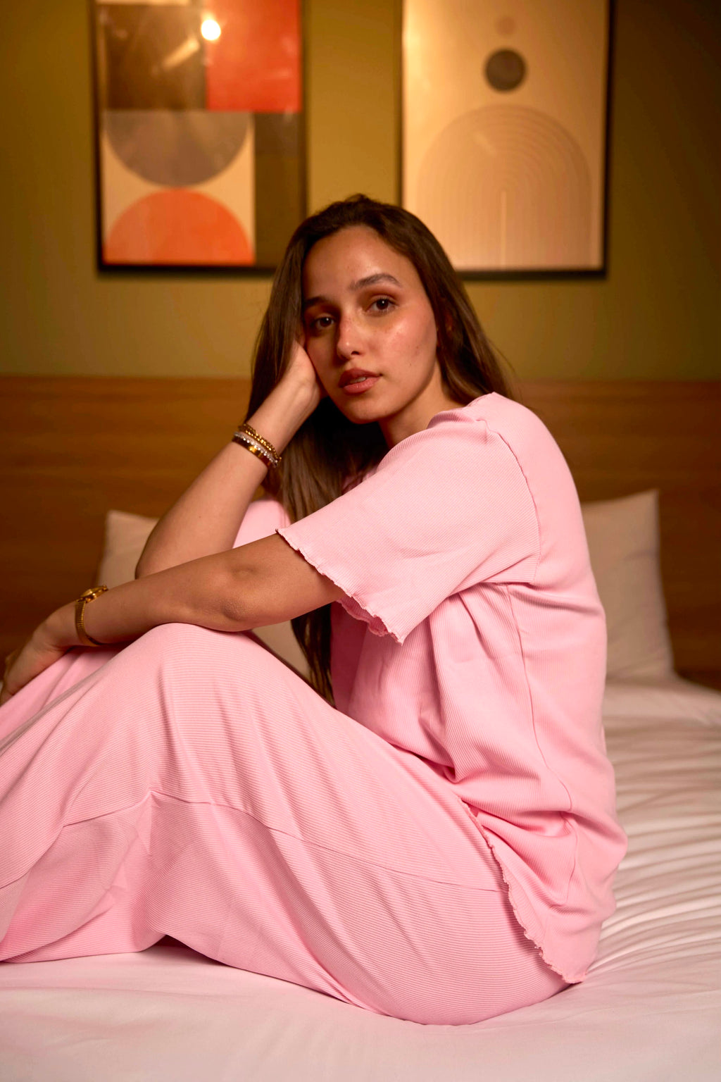 Plain Pink Pajama Set