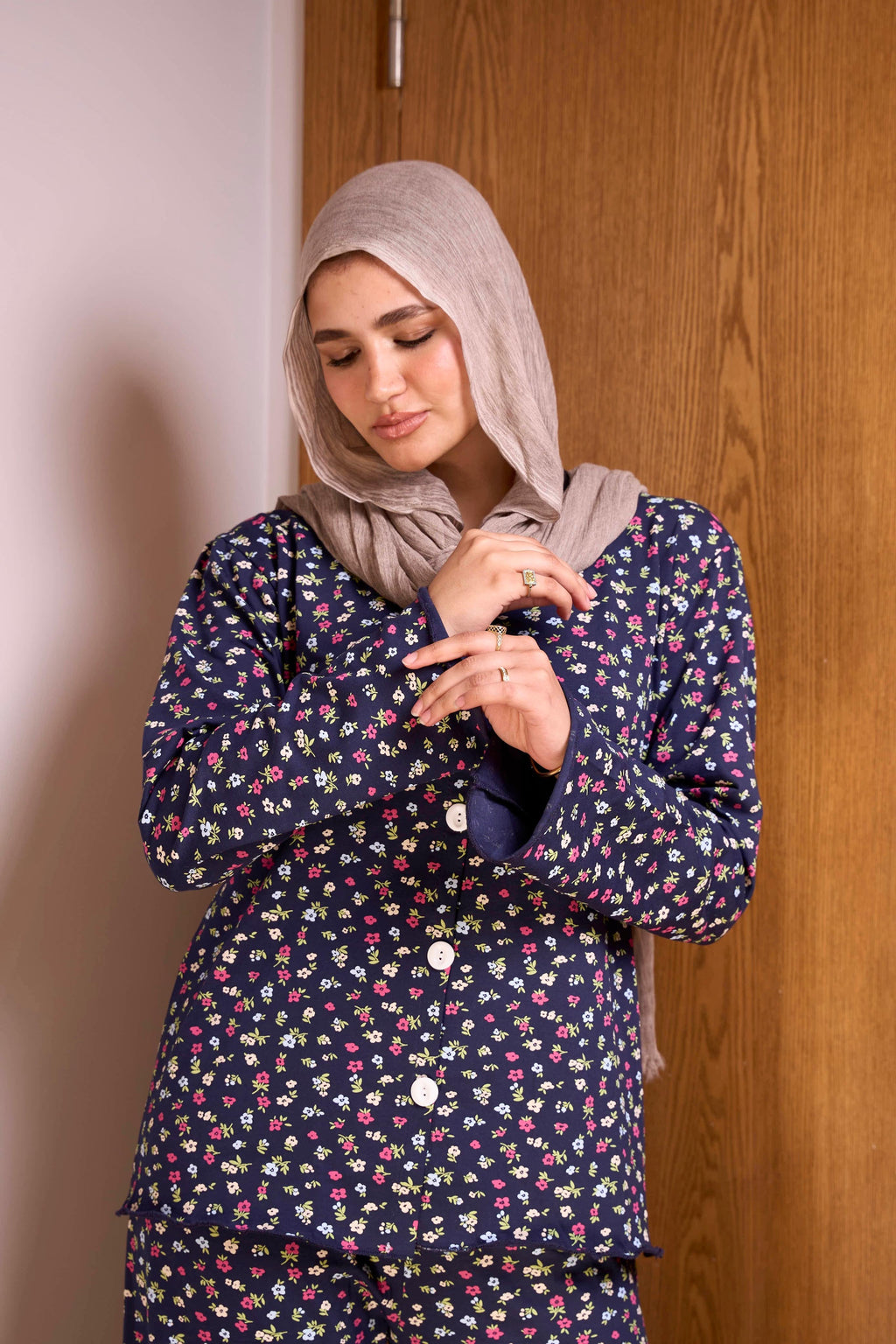 Navy Long Sleeve Pajama Set