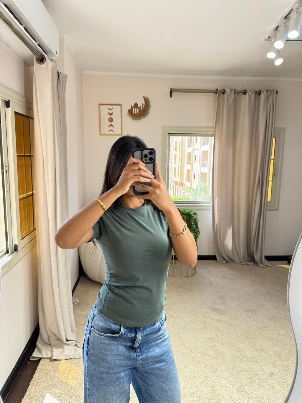 Half-Sleeve Top Olive