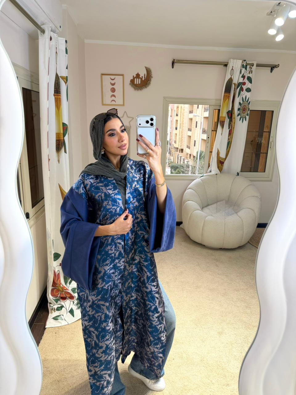 Shimmer Abaya Blue